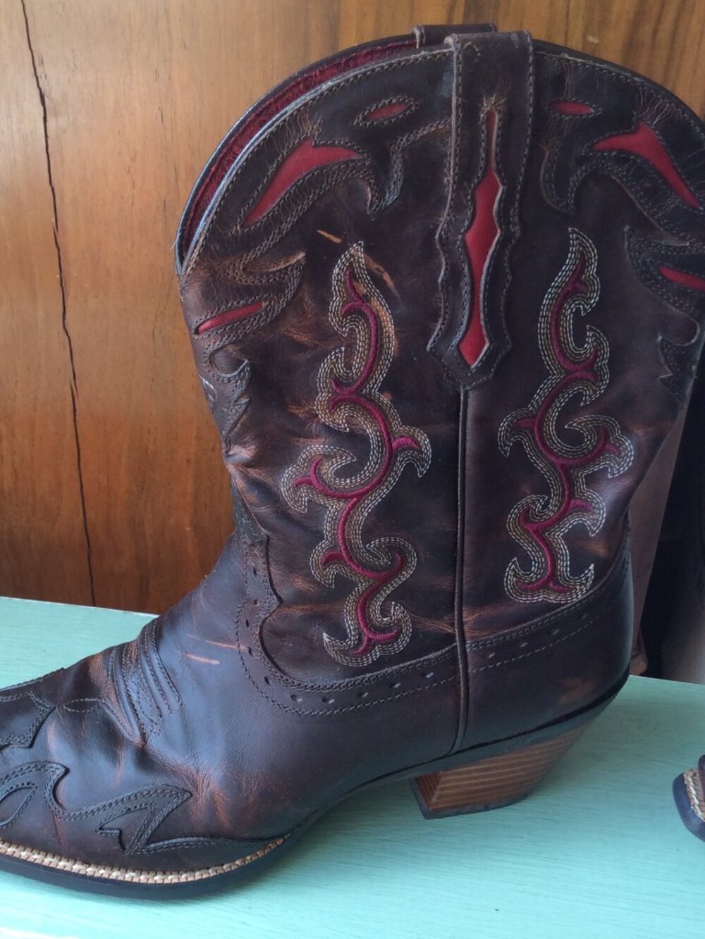 Ariat ATS Wichita Pointed Toe Full Grain Leather Western/Cowgirl Boots.  Size 9B - Picture 9 of 15